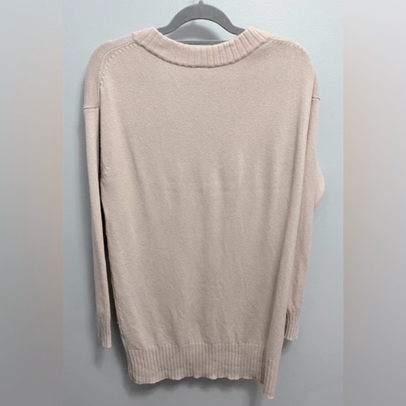 Athleta Vital Women’s Small Cashmere/Wool Trendy Cozy Oversized Sweater Oatmeal - Picture 5 of 7